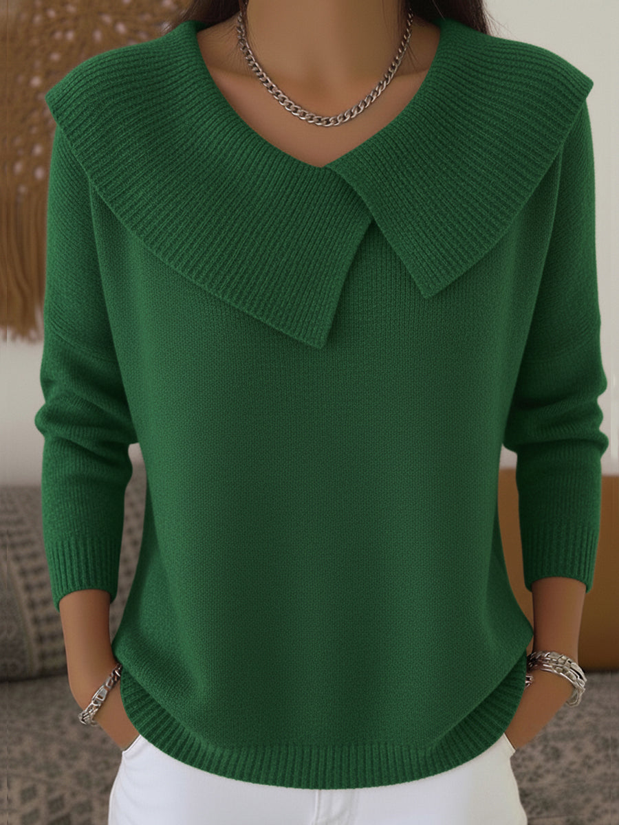 Pull Grand Col Rabattu pour Femme Denise