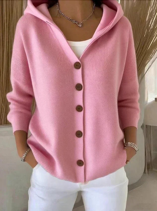 Cardigan à Capuche Boutonné pour Femme Marie