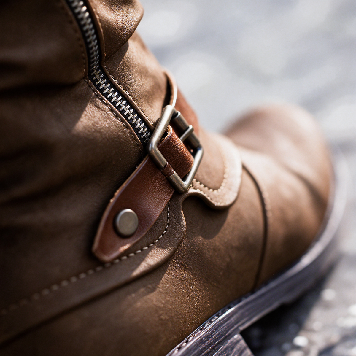 Bottes Hautes à Revers Maille Christine