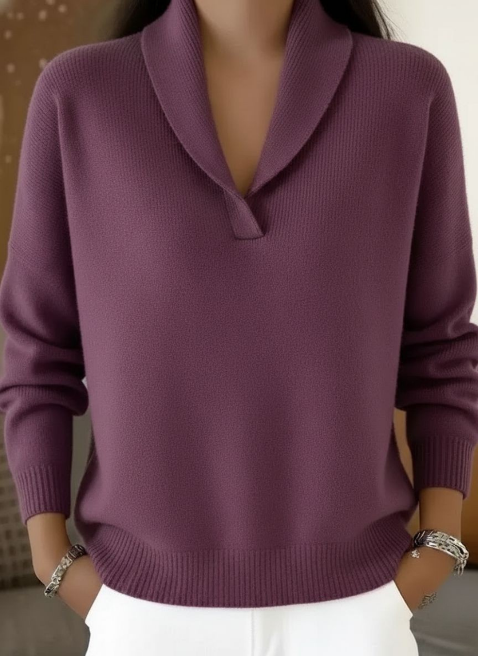 Pull Col Châle pour Femme Véronique