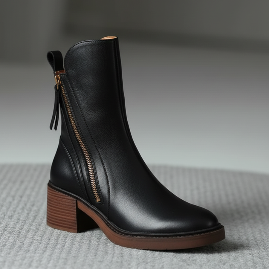 Bottines Zippées Talon Confort Isabelle