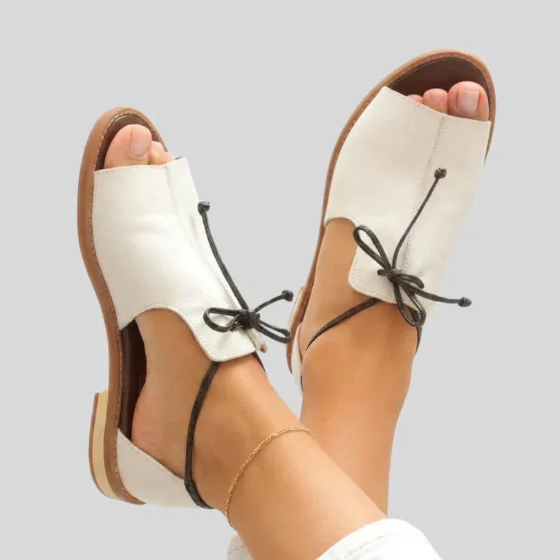 Sacha Havre | Sandales Plates en Cuir Nicole