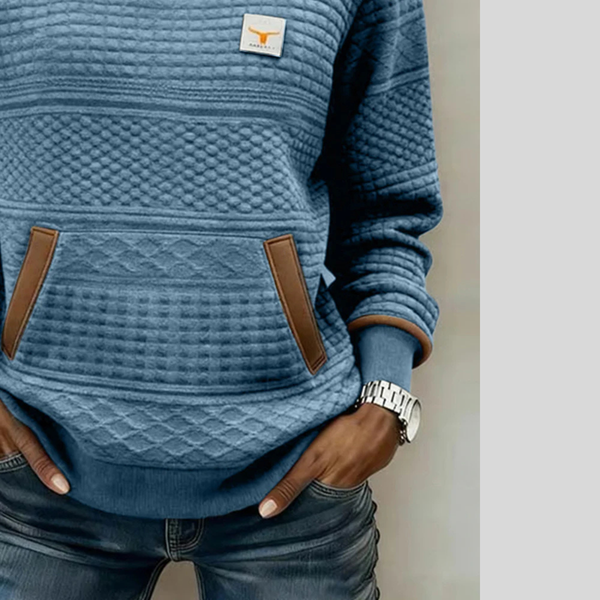 Sweat Matelassé Col Rond pour Femme Chloé