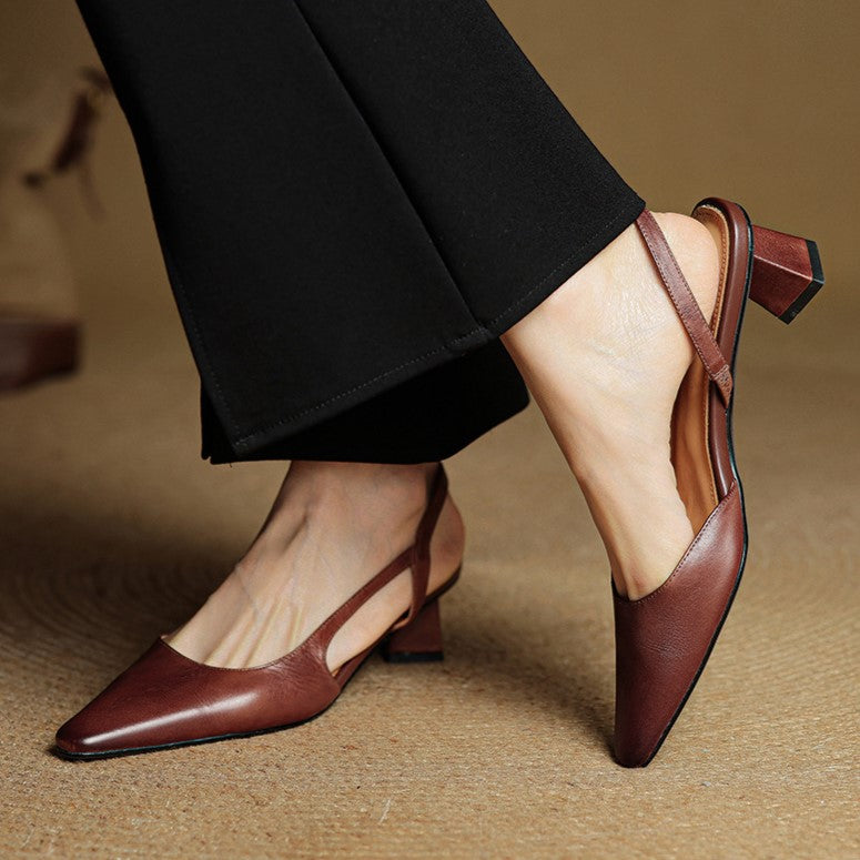 Sacha Havre | Escarpins Slingback en Cuir Élina