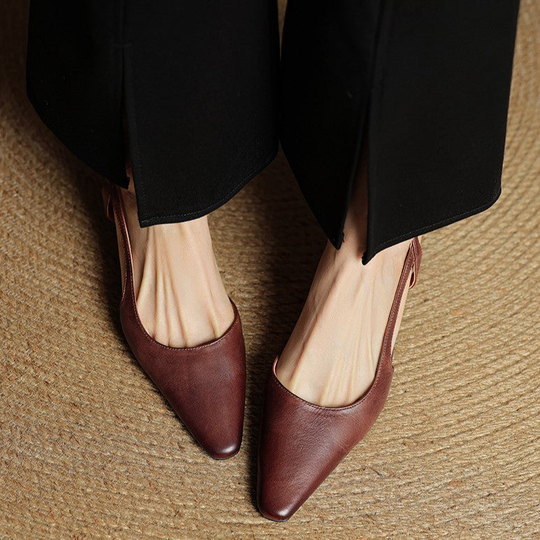 Sacha Havre | Escarpins Slingback en Cuir Élina