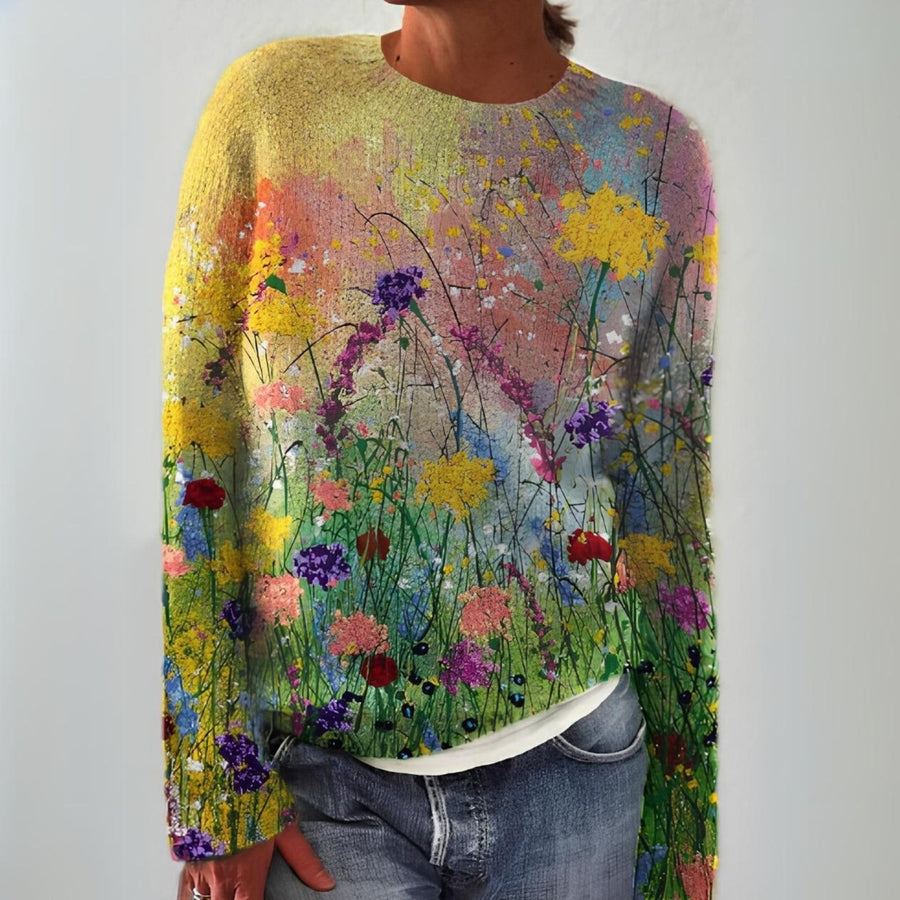 Pull Prairie Fleurie pour Femme Manon