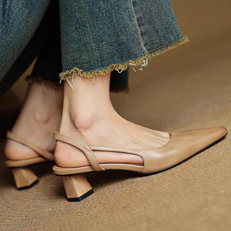 Sacha Havre | Escarpins Slingback en Cuir Élina