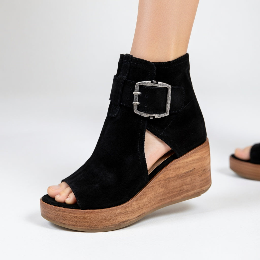 Sacha Havre | Bottines compensées ouvertes Lila