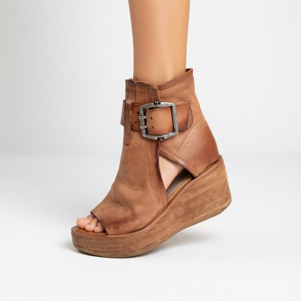 Sacha Havre | Bottines compensées ouvertes Lila