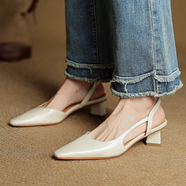 Sacha Havre | Escarpins Slingback en Cuir Élina
