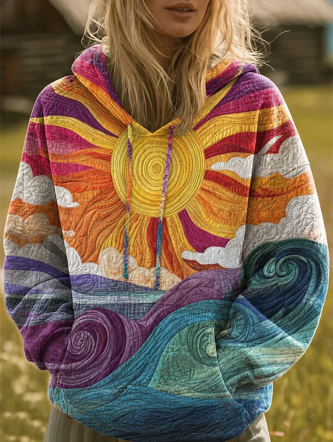 Sweat à Capuche Soleil Marin pour Femme Margot