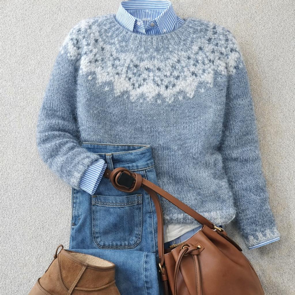 Pull Jacquard Flocons pour Femme Chloé