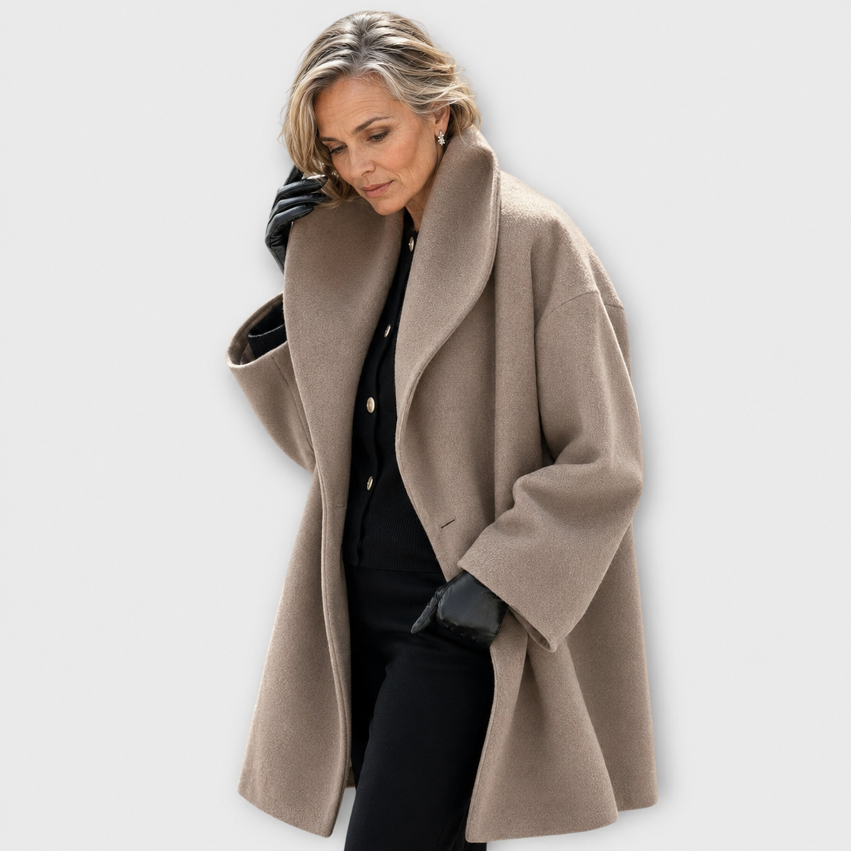 Sacha Havre | Manteau Oversize Col Châle Monique