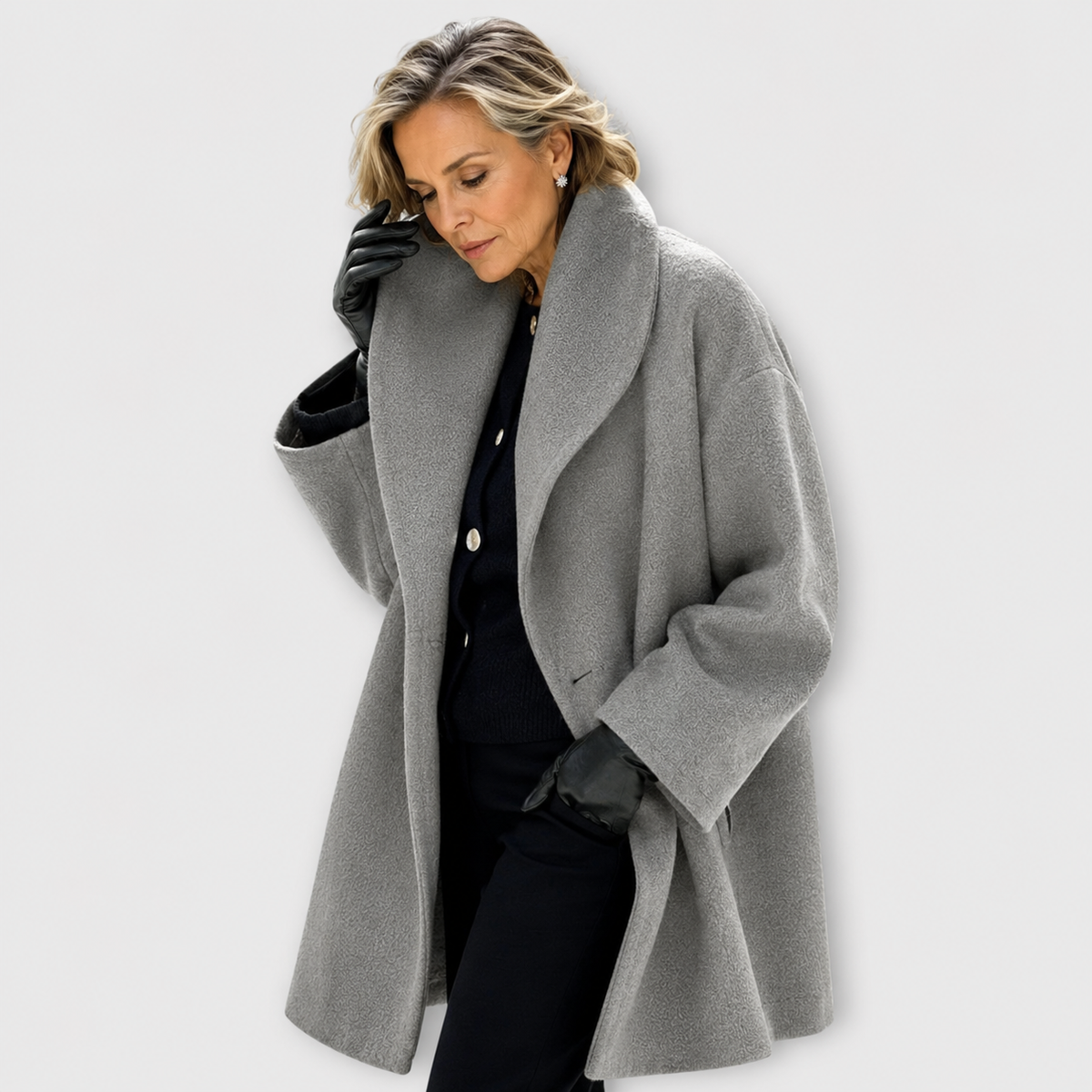 Sacha Havre | Manteau Oversize Col Châle Monique