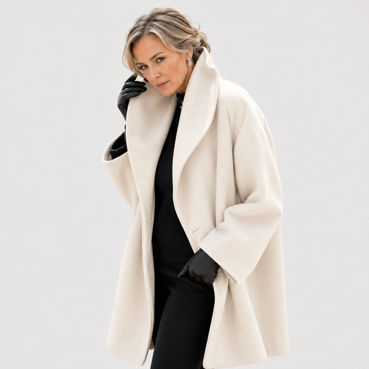 Sacha Havre | Manteau Oversize Col Châle Monique
