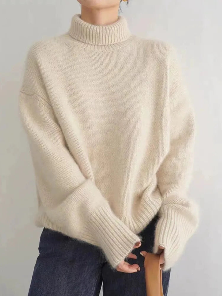 Pull Col Roulé Oversize pour Femme Nathalie