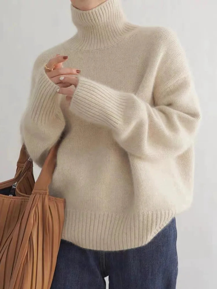 Pull Col Roulé Oversize pour Femme Nathalie