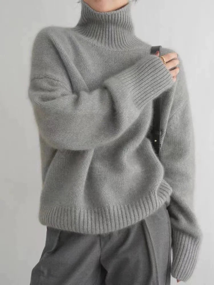 Pull Col Roulé Oversize pour Femme Nathalie