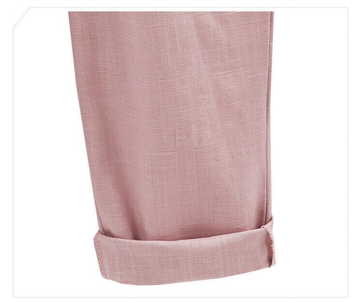 🔥New Arrival Hot Sale 🔥 Women's Solid Color Elastic Waist Loose Nine-Point Pants