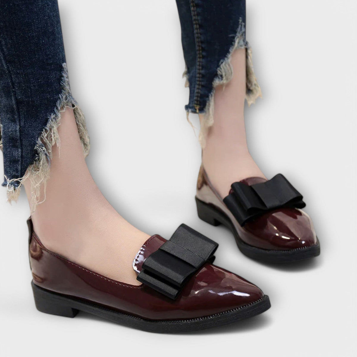 Sacha Havre | Mocassins Vernis à Nœud Charlotte
