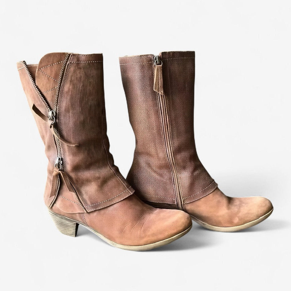 Sacha Havre | Bottes Mi-Mollet Camel Mathilde