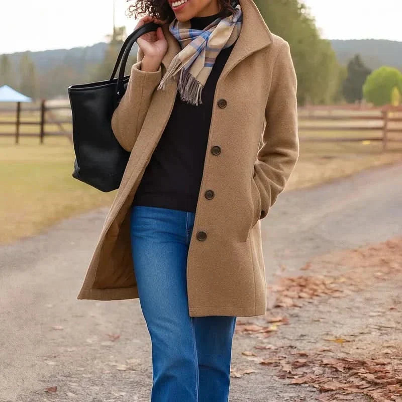 Sacha Havre | Manteau Classique Boutonné Pauline