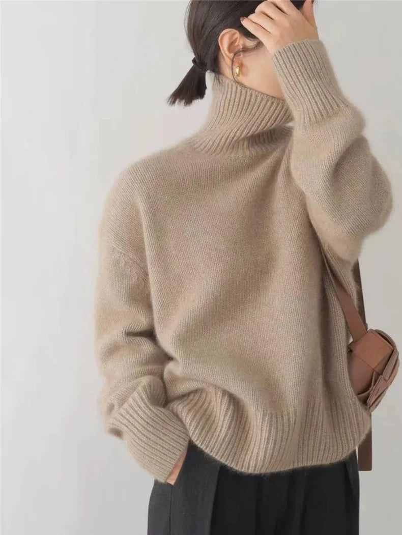 Pull Col Roulé Oversize pour Femme Nathalie