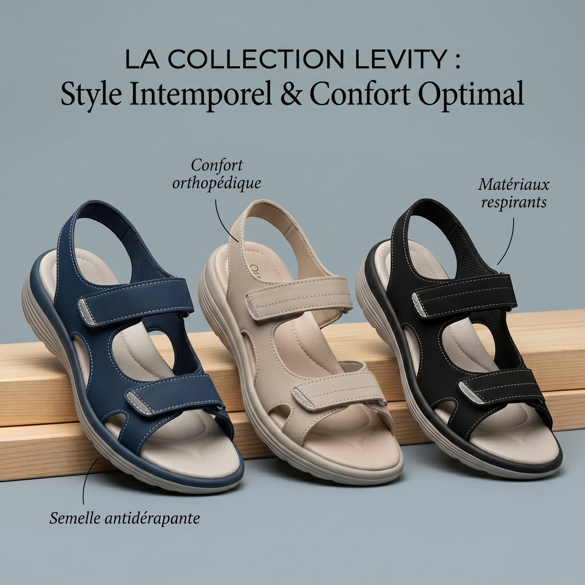 Sacha Havre | Sandales Confort Ajustables Sophie