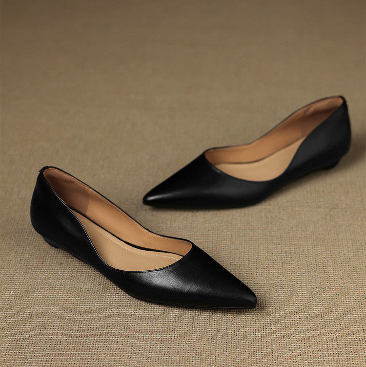 Sacha Havre | Ballerines Pointues en Cuir Marie