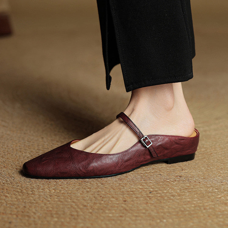 Sacha Havre | Mules Babies en Cuir Souple Solange