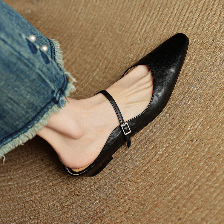 Sacha Havre | Mules Babies en Cuir Souple Solange