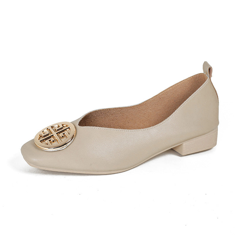Ballerines Cuir Bout Carré Brigitte