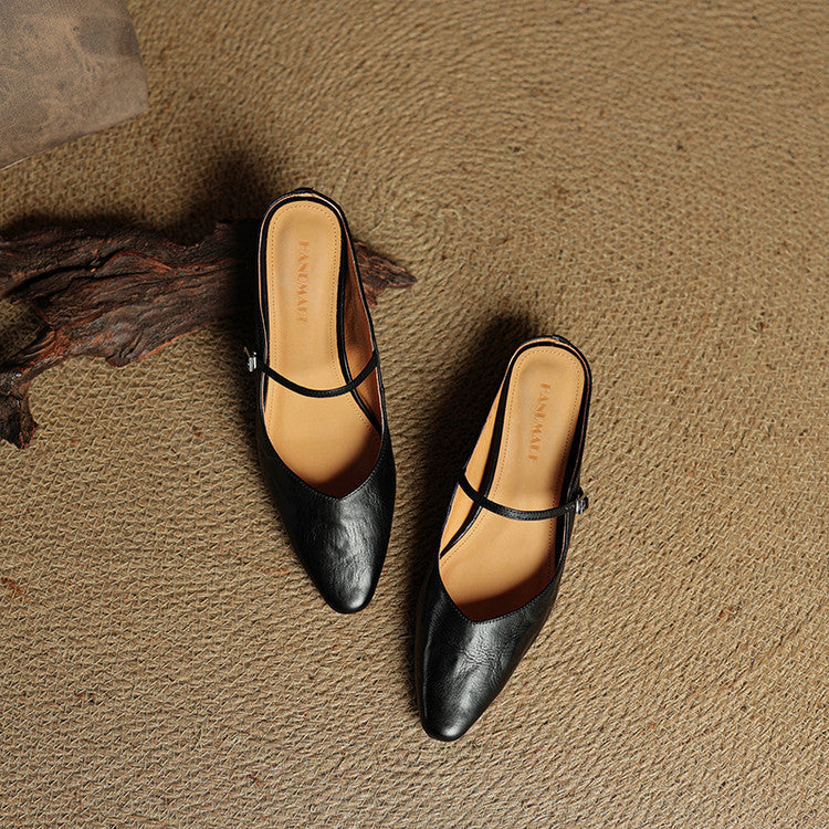 Sacha Havre | Mules Babies en Cuir Souple Solange
