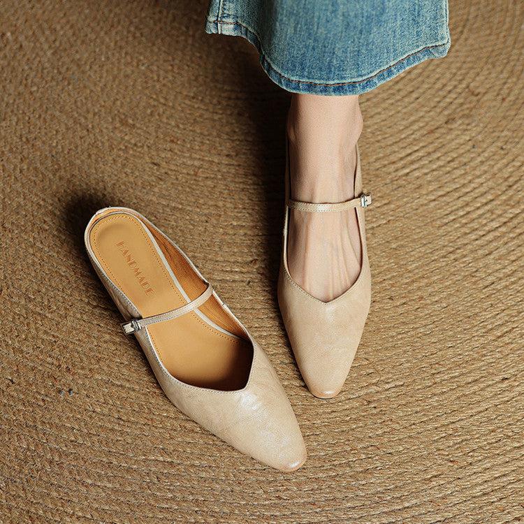 Sacha Havre | Mules Babies en Cuir Souple Solange