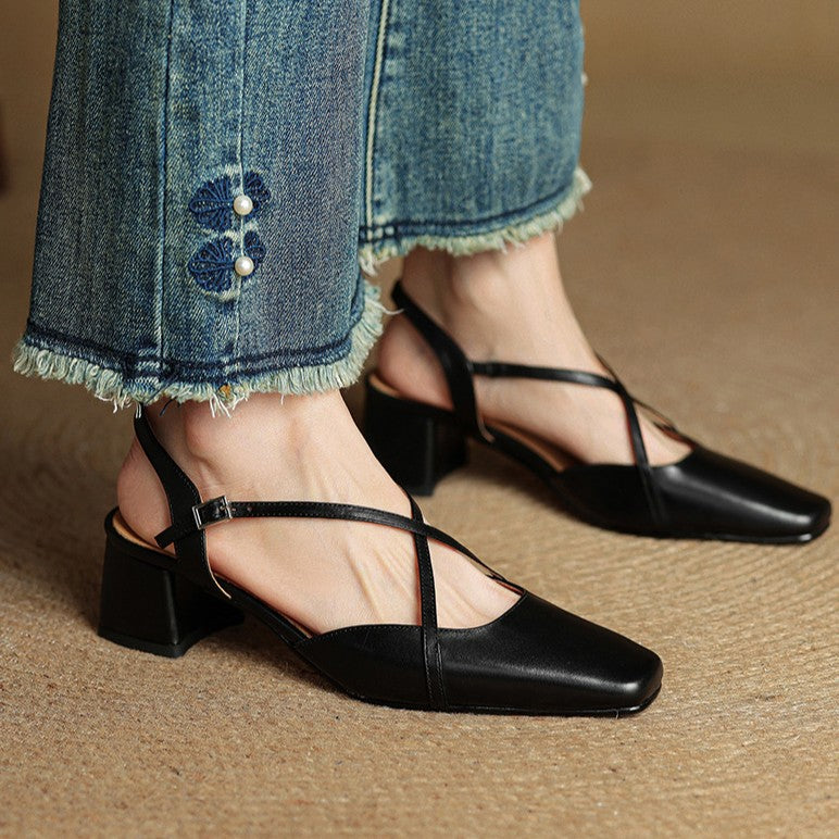 Sacha Havre | Escarpins Slingback à Brides Croisées Chloé