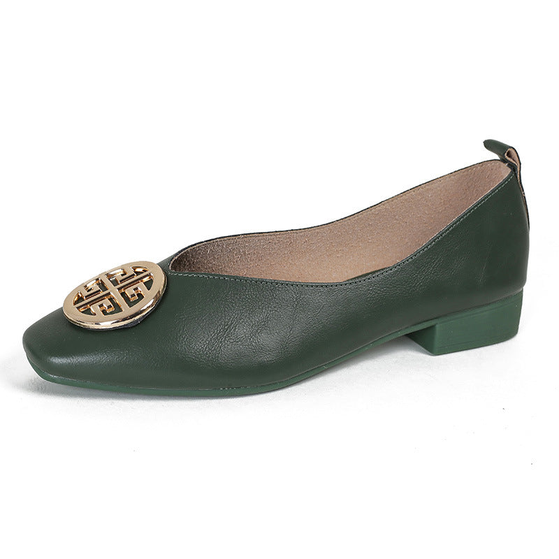 Ballerines Cuir Bout Carré Brigitte