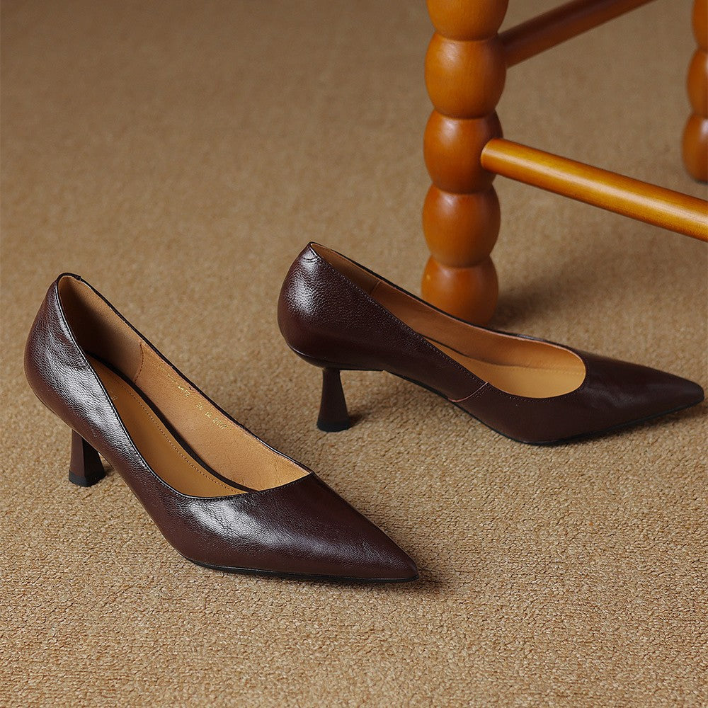 Sacha Havre | Escarpins Fins en Cuir Lucie