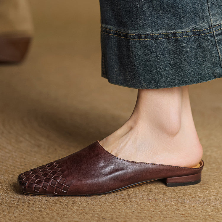 Sacha Havre | Mules Classiques à Petit Talon Geneviève