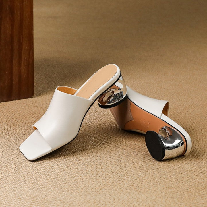 Sacha Havre | Mules à Talon Sculpté Odile