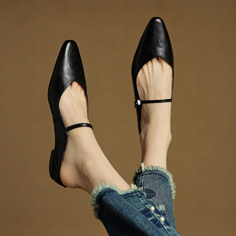 Sacha Havre | Mules Babies en Cuir Souple Solange