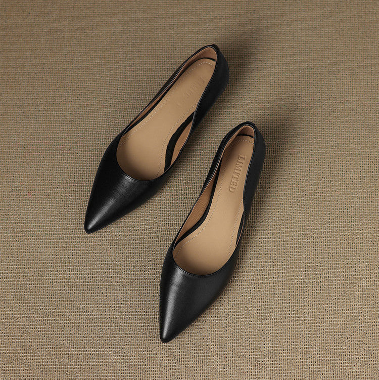 Sacha Havre | Ballerines Pointues en Cuir Marie