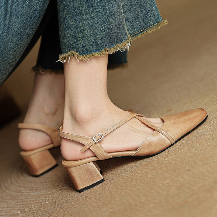 Sacha Havre | Escarpins Slingback à Brides Croisées Chloé