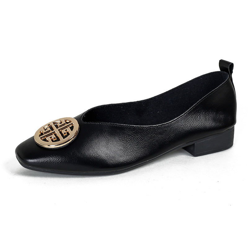 Ballerines Cuir Bout Carré Brigitte