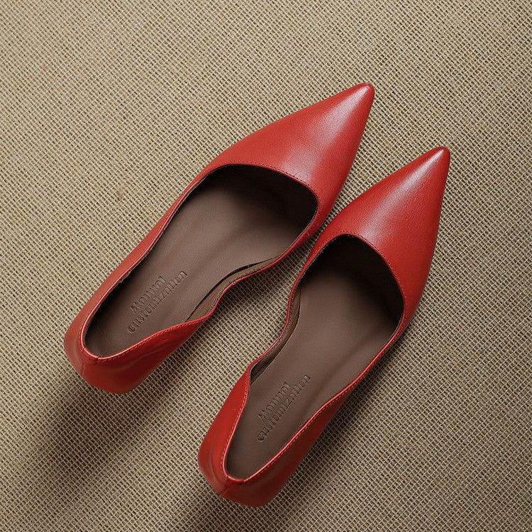 Sacha Havre | Escarpins Kitten Heel en Cuir Manon