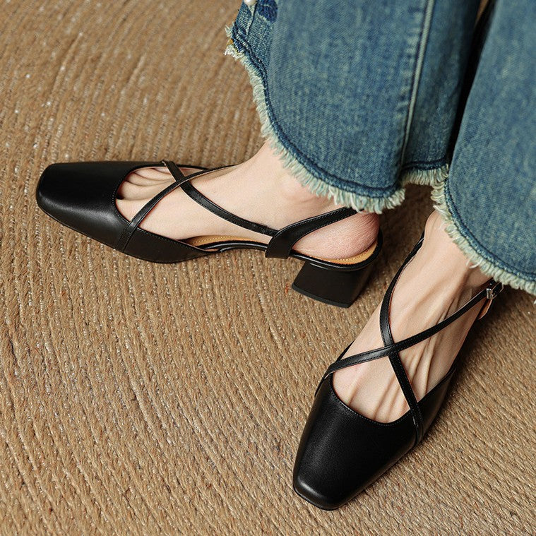 Sacha Havre | Escarpins Slingback à Brides Croisées Chloé