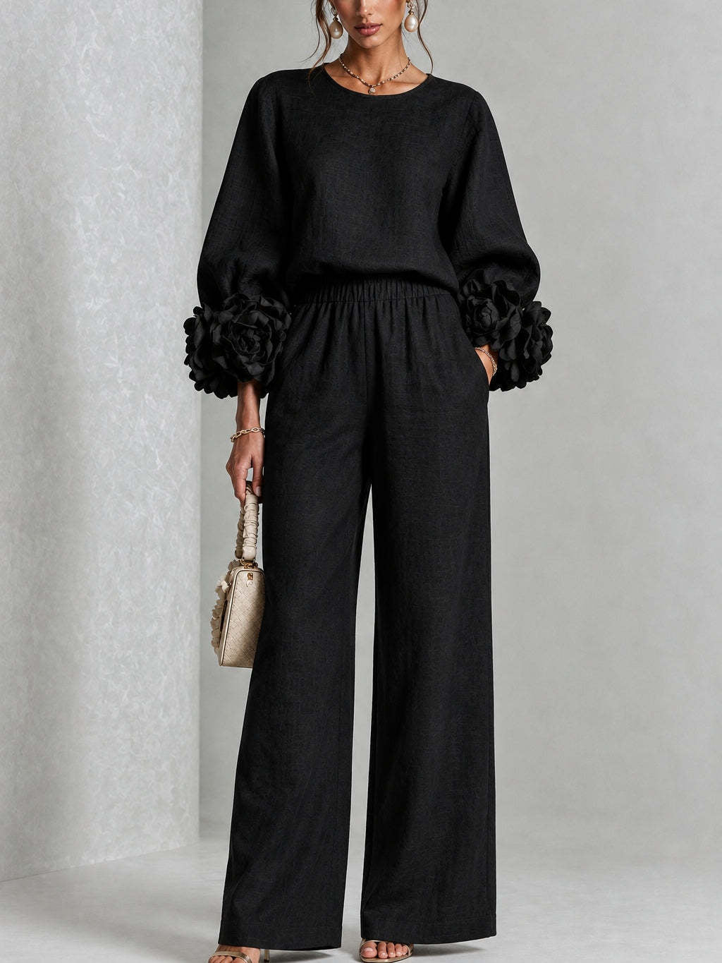 Ensemble Manchettes Fleuries Christine