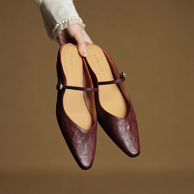 Sacha Havre | Mules Babies en Cuir Souple Solange