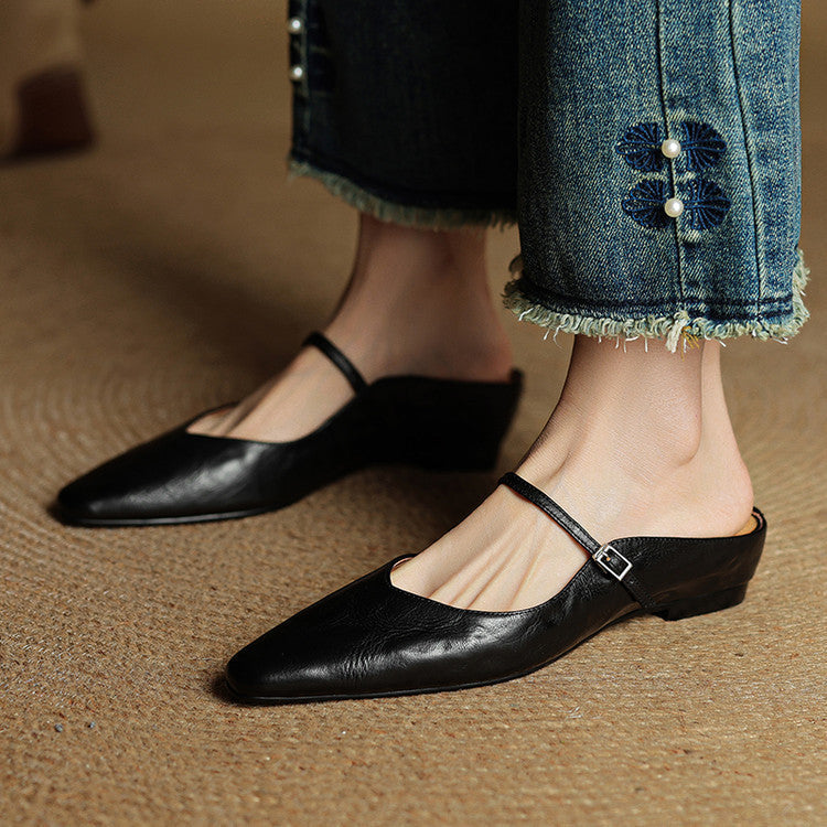 Sacha Havre | Mules Babies en Cuir Souple Solange