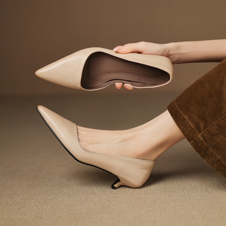 Sacha Havre | Escarpins Kitten Heel en Cuir Manon