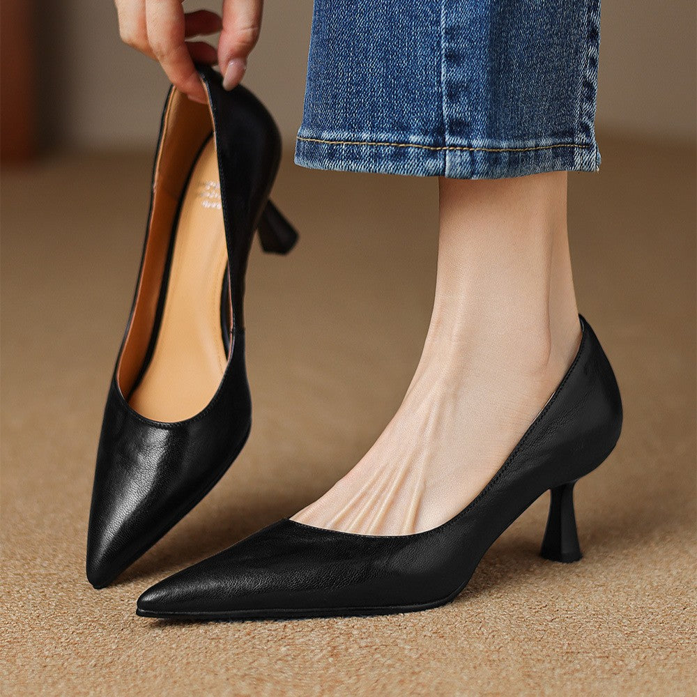 Sacha Havre | Escarpins Fins en Cuir Lucie
